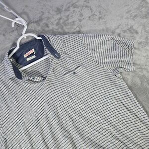 Johnnie-O Hangin' Out Polo Shirt Striped‎ Short Sleeve Casual Top Large